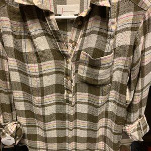 anthropologie button back tunic